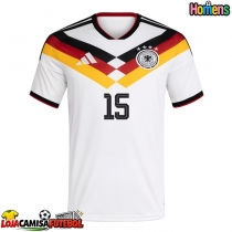 Camisa de Futebol Alemanha Nico Schlotterbeck #15 Equipamento Principal Mundo 2026 Manga Curta